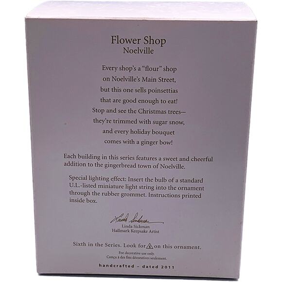 Hallmark Keepsake 2011 Flower Shop Noelville Series #6 Christmas Ornament in Box - Picture 2 of 6